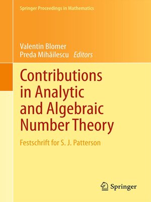 cover image of Contributions in Analytic and Algebraic Number Theory